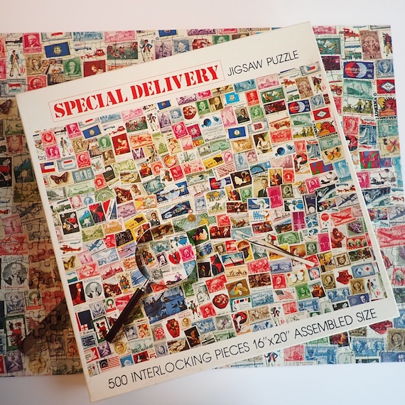 Vintage Nordevco Special Delivery US Postage Stamp 500 Piece Jigsaw Puzzle 1978 Norton and Williams Development Co