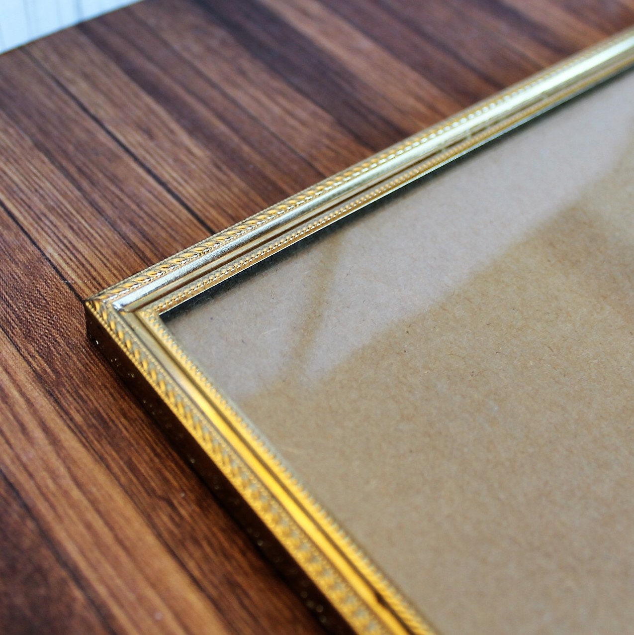 Vintage Brass Bronze Colored Metal Double Hinged Two Part Photo Picture