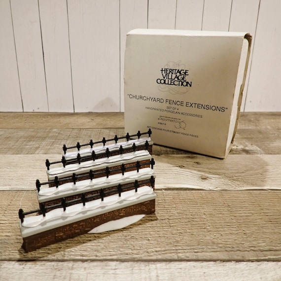 Vintage Dept. 56 Heritage Village Churchyard Fence Extensions Set 5807-6