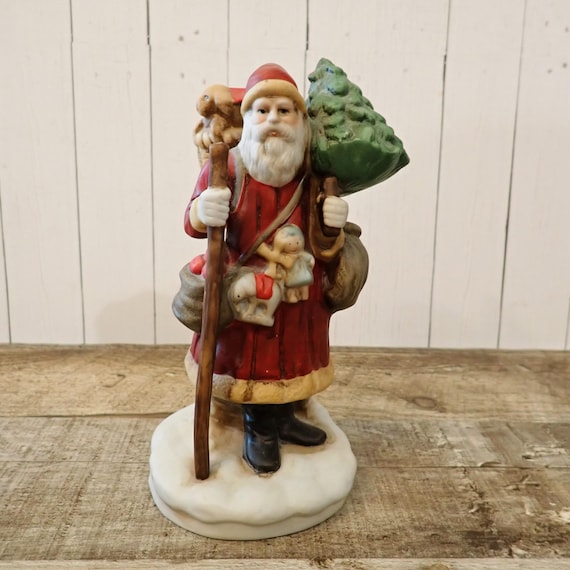 Vintage Enesco Mrs. Grossmans 1985 St. Nicholas Circa 1890 The Santa Claus Shoppe Christmas Figurine