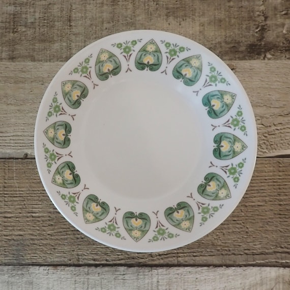 Vintage Noritake Progression PALOS VERDE Fruit Dessert Bowl Set of 4 White with Green Flower Floral Design