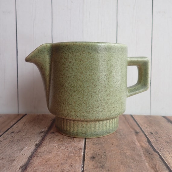 Vintage Pfaltzgraff NORDIC GREEN Creamer Rustic Stoneware 1970s