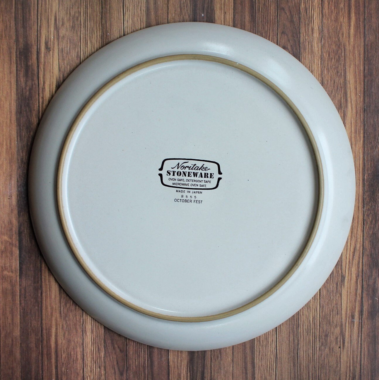 Vintage Noritake Stoneware OCTOBER FEST Salad Plate Set of 3 White