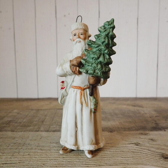 Vintage Enesco 1987 Ornament Father Christmas Santa Claus Figurine The Gifted Line by John Grossman