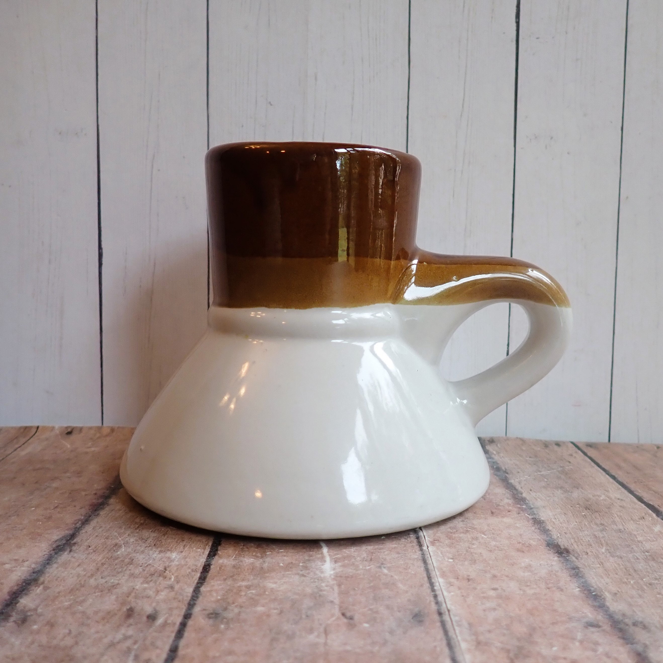 Vintage Ceramic off White Spill Proof Mug With Globe and 