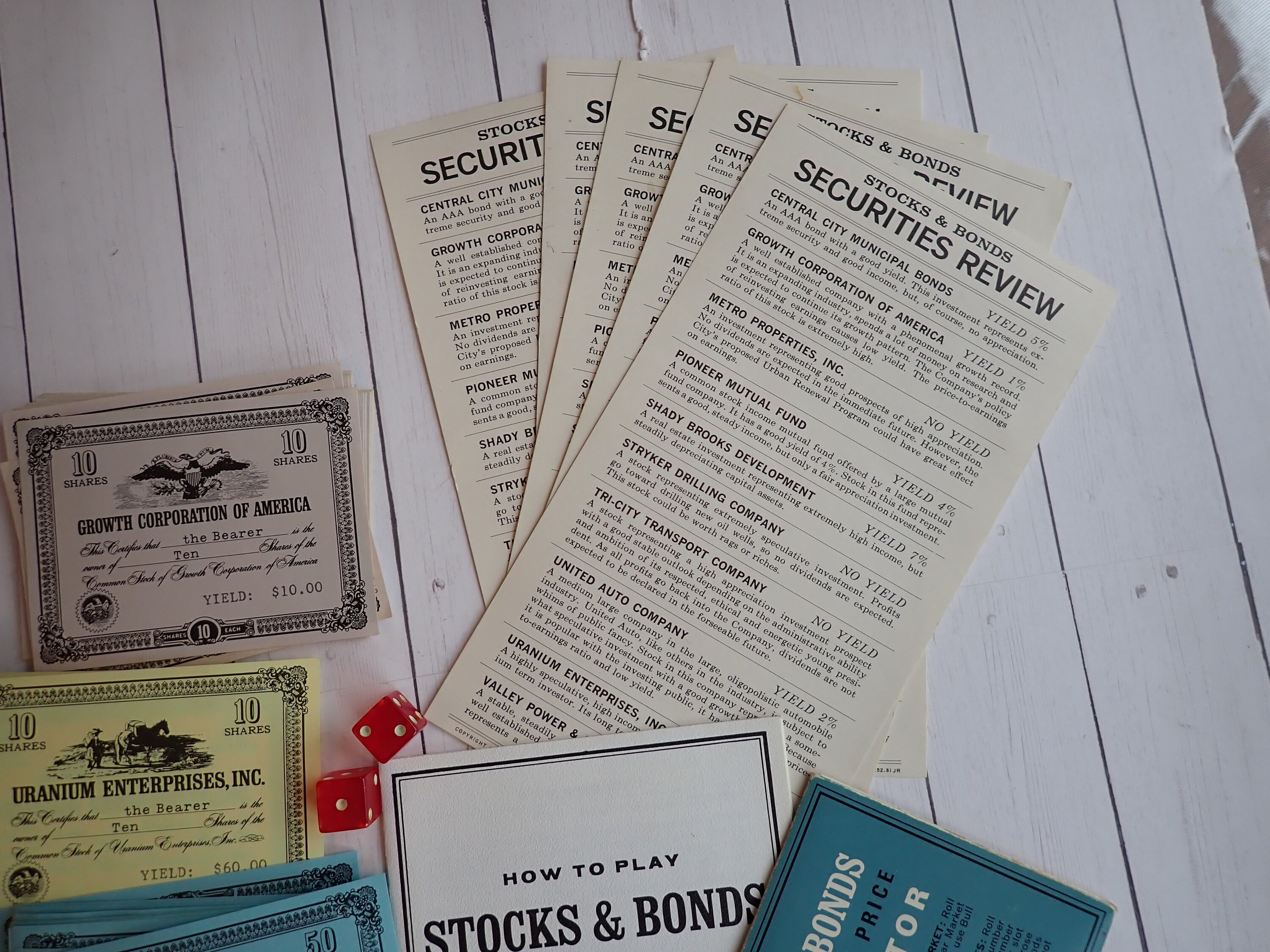 Vintage 3M Bookshelf Game Stocks and Bonds Board Game with Original Box ...