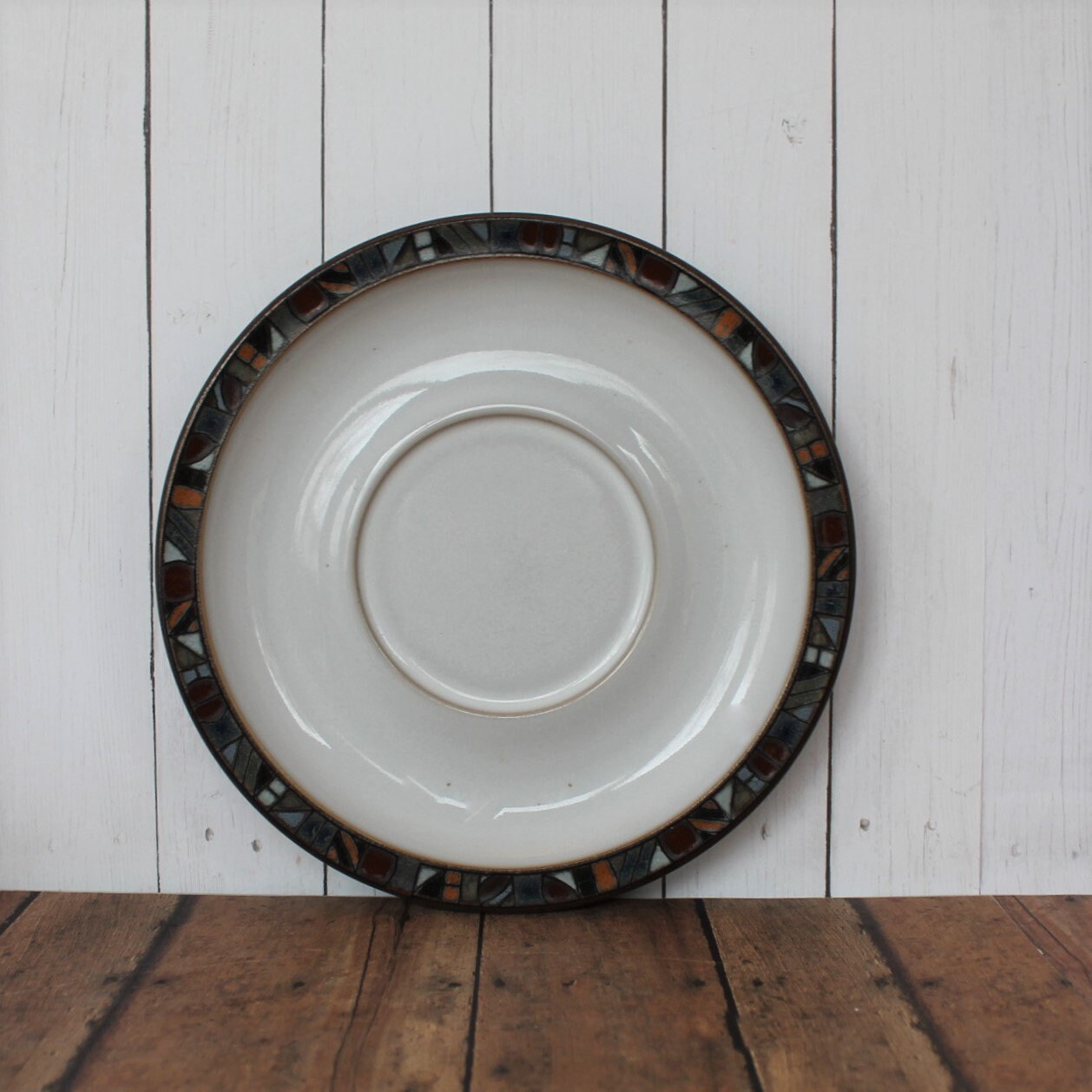 Vintage Denby MARRAKESH Ceramic Gravy Boat with Underplate Green and