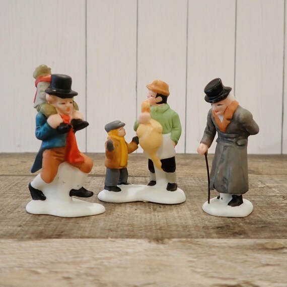 Vintage Dept. 56 Heritage Village Collection Christmas Carol Characters Figurine Accessory Set of 3 6501-3 with Original Box