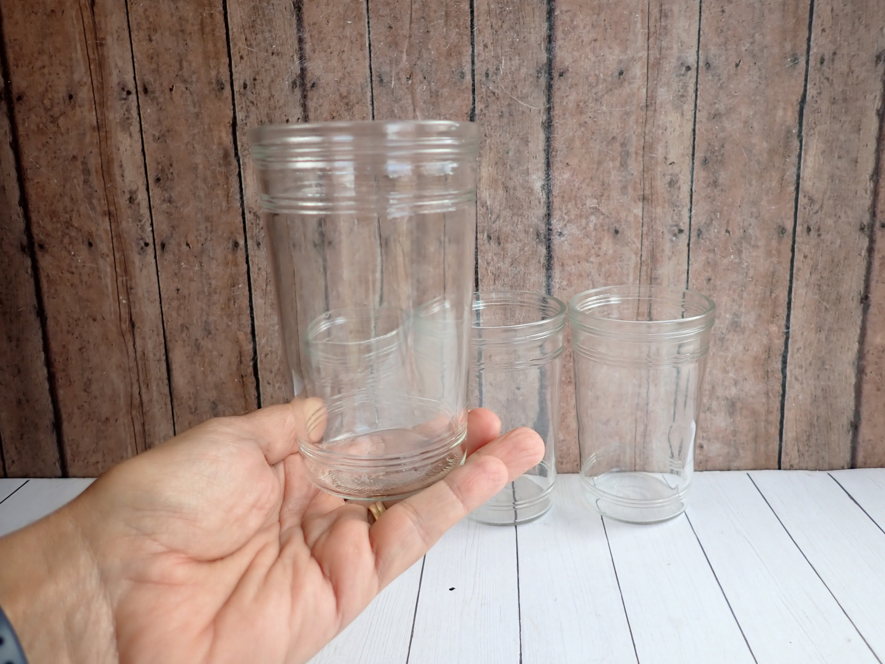 Ice Cold Drink glassware jelly jar style drinking glasses