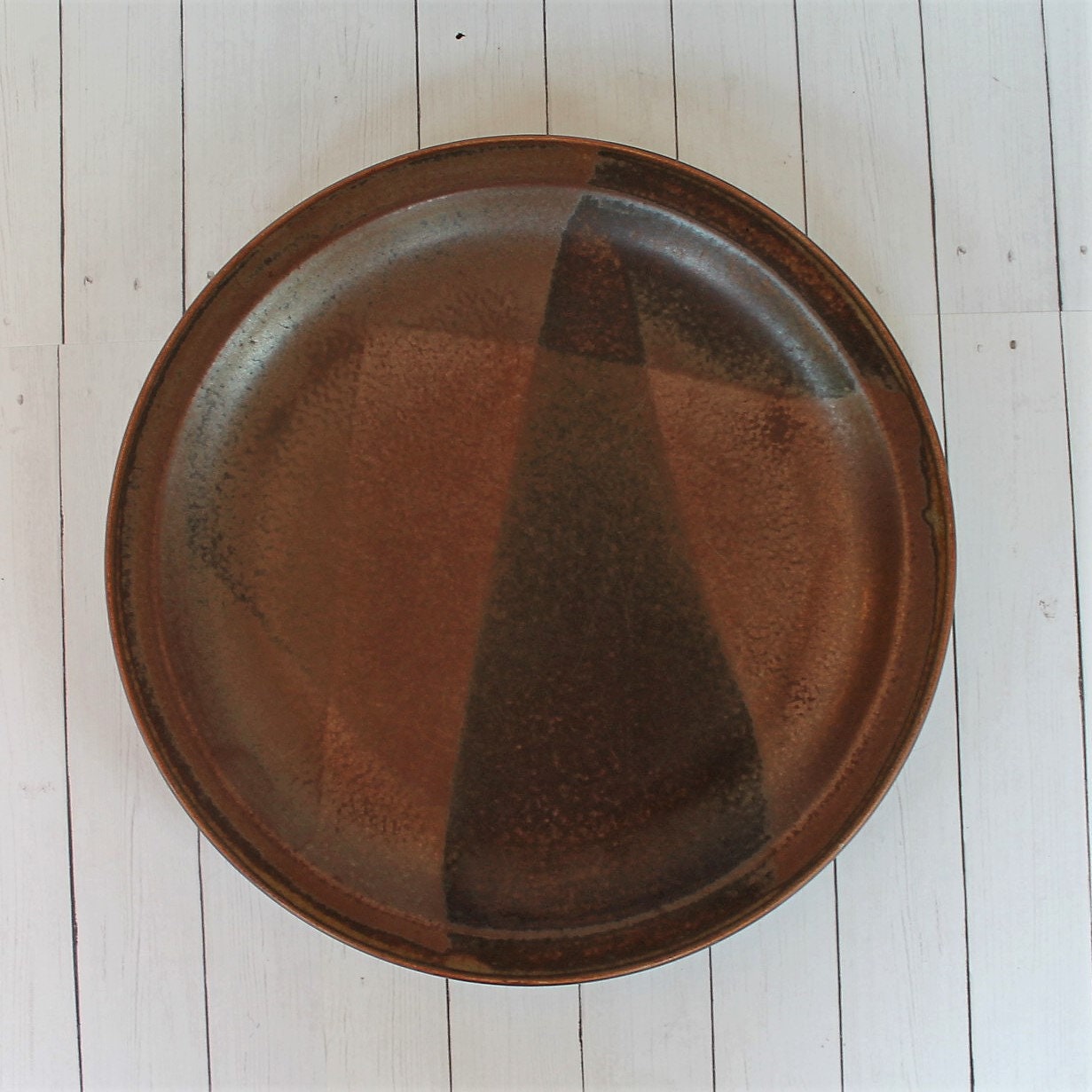 Vintage Iron Mountain Stoneware ROAN 11 Dinner Plate Set of 6 Brown Modern Pottery Plate Nancy