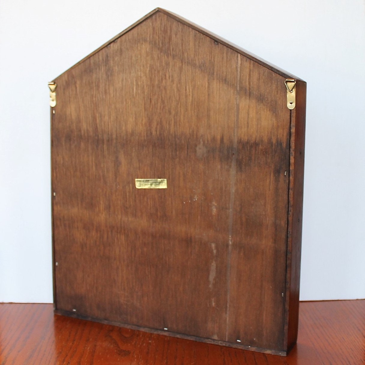 Vintage Wood House Shape Display Shelf for Small Miniatures Trinkets ...