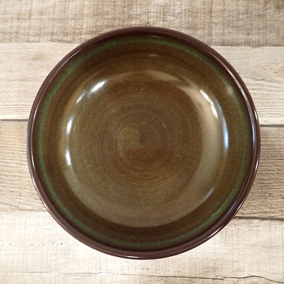 Vintage Franciscan MADEIRA 7" Soup Cereal Bowl Set of 4 Brown Green Stoneware Bowls