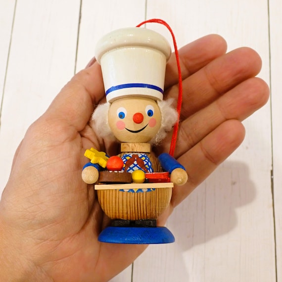 Vintage Steinbach Wood Ornament Cookie Baker Confectioner Made in West Germany