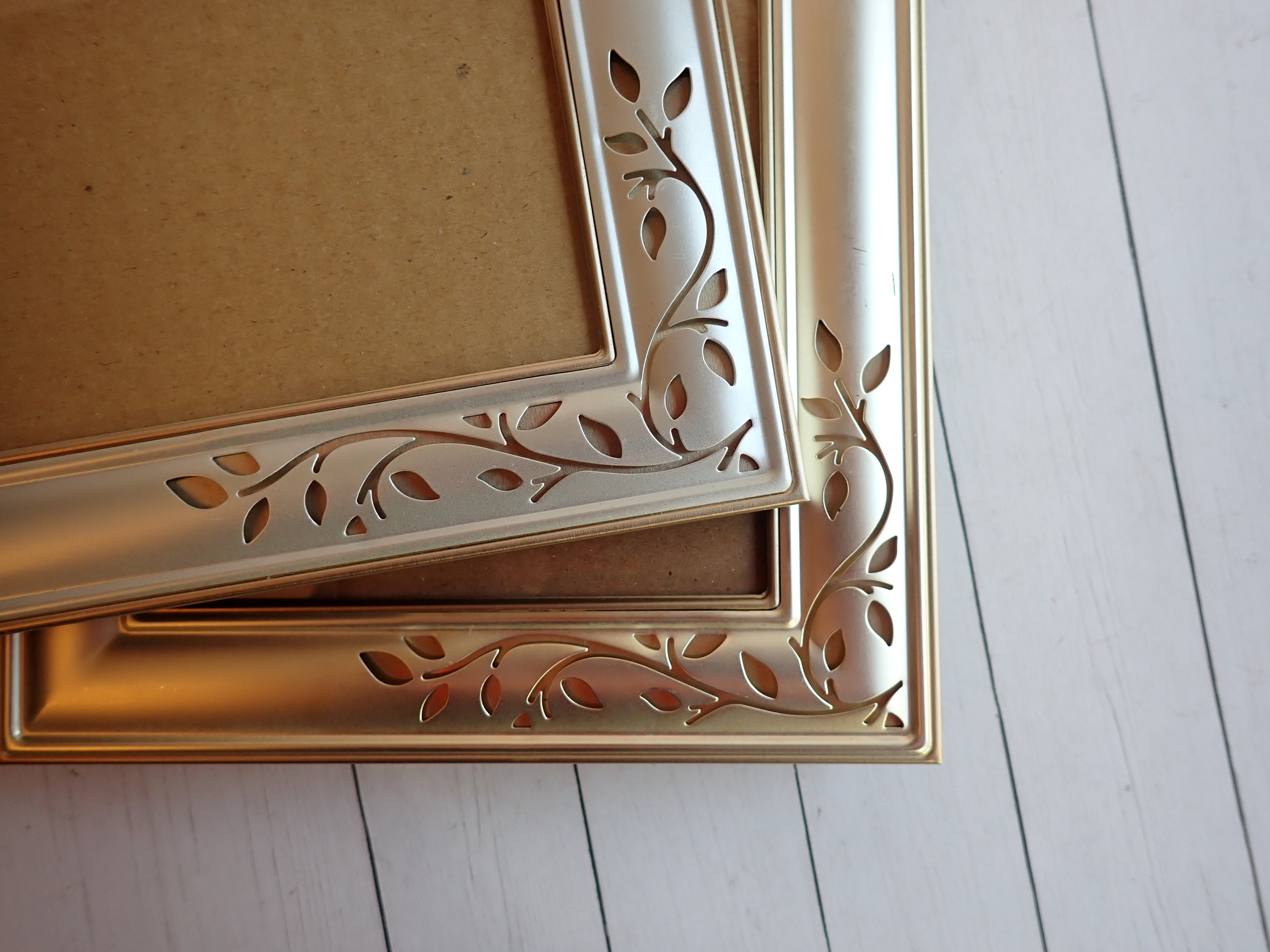 Vintage 5x7 Silver Metal Photo Picture Frame Set of 2 Matching Frames ...