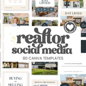 Real Estate Social Media | Realtor Marketing Kit | Instagram Post Story | Realtor Marketing Canva | Modern Real Estate Bundle