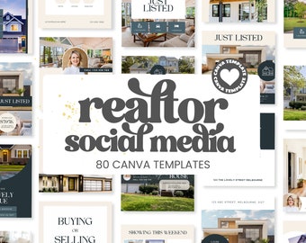 Real Estate Social Media | Realtor Marketing Kit | Instagram Post Story | Realtor Marketing Canva | Modern Real Estate Bundle