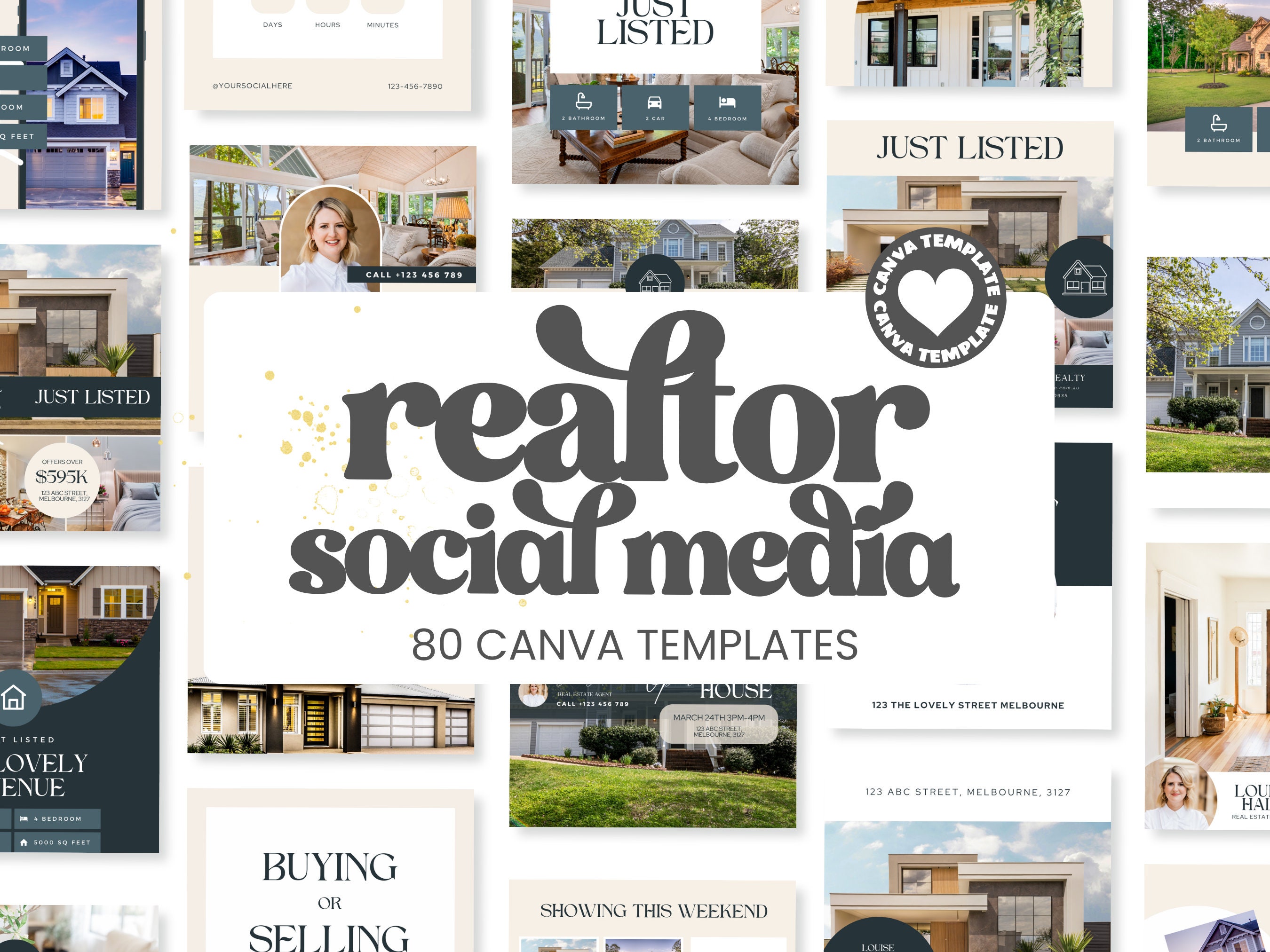 Real Estate Social Media | Realtor Marketing Kit | Instagram Post Story ...