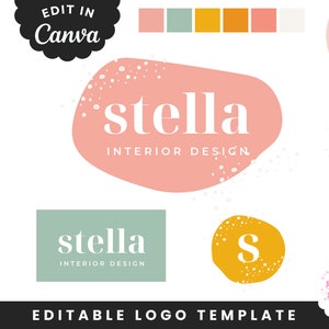 Canva Logo Template |  Branding Kit Editable Canva Template