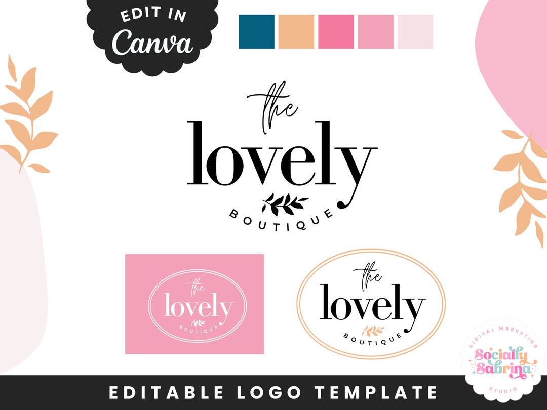 Canva Logo Template | Branding Kit Editable Canva Template - Etsy