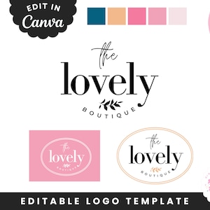 Canva Logo Template |  Branding Kit Editable Canva Template