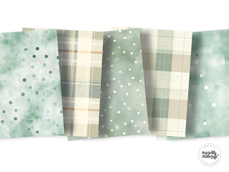Watercolor Earth Tones Digital Paper Pack Neutral Boho Polka Dot ...