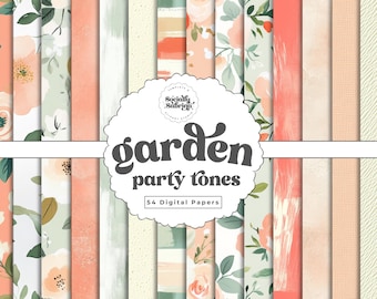 SWEET SPRING, Floral Spring Seamless Repeat Pattern, Backgrounds, Printable Digital Paper, Garden Theme Paper Pack, 54 Digital Papers