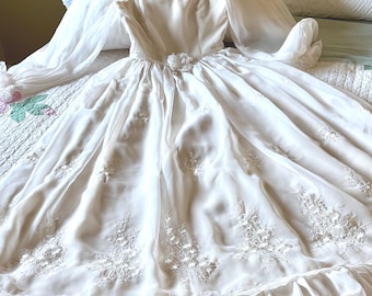 Abito da sposa vintage anni '80 da Harrods di Londra