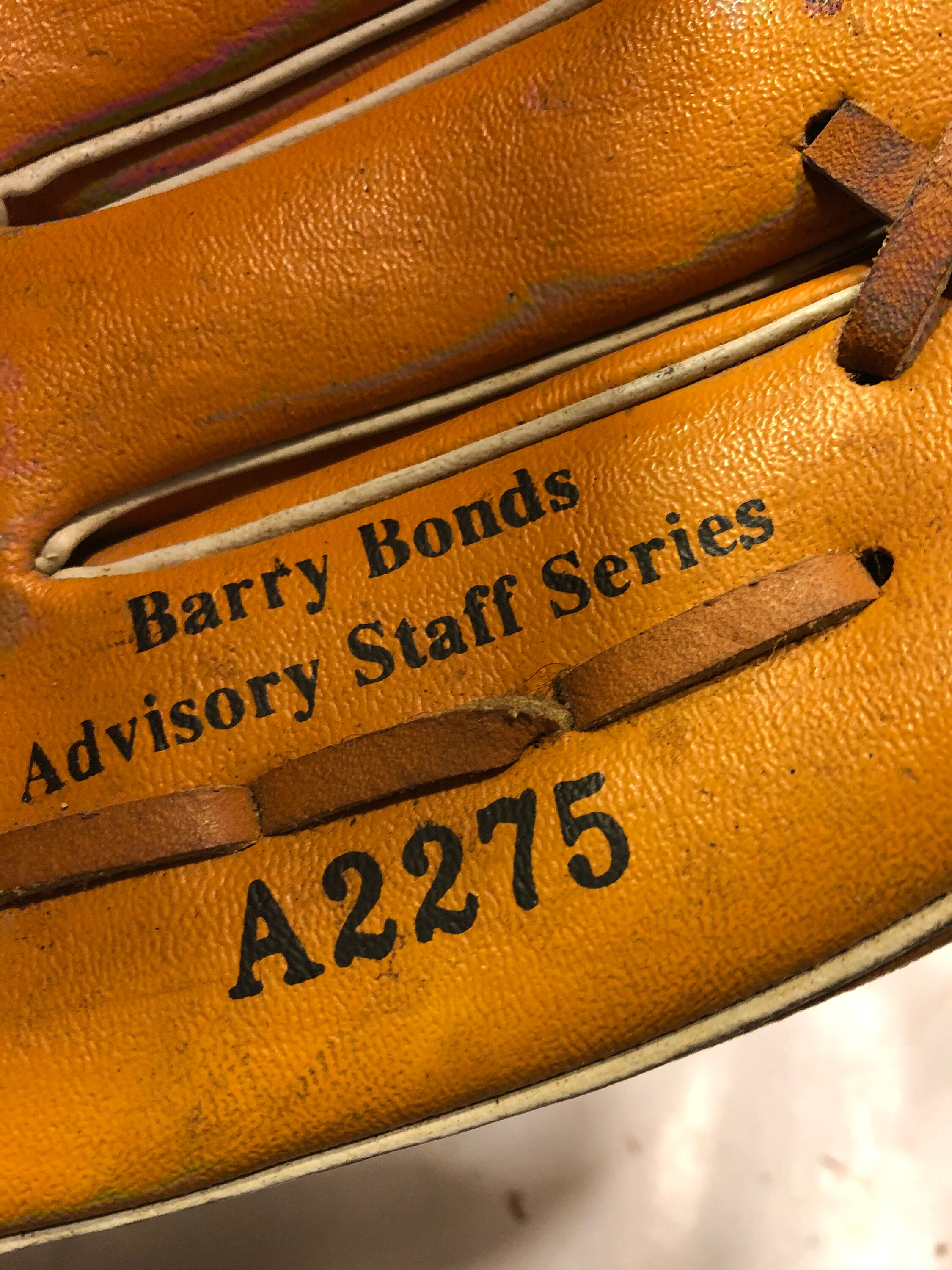 BARRY BONDS Medium Size WILSON Baseball Glove #A2275, Ex-, L