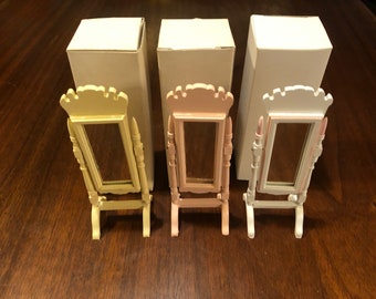 Concord Dollhouse Miniature Old Fashioned STANDING MIRROR #6257, Choice of Colors 1:12 Scale,  LN, L@@K!!  Buy 2, Get 1 Free!!!