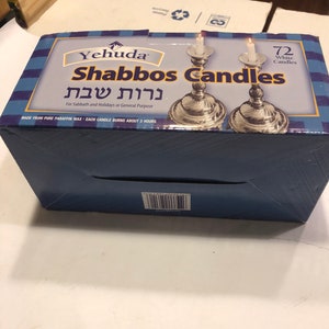 Box of 72 Brand New SHABBOS Candles 4&quot;, 3-3 1/2 Hour ,Shabbat!!
