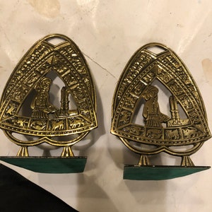 BRASS BAT MITZVAH Bookends, Magnificent, Vintage, Heavy,  Made in Israel, Like N ew, Beautiful!!!!!!!!