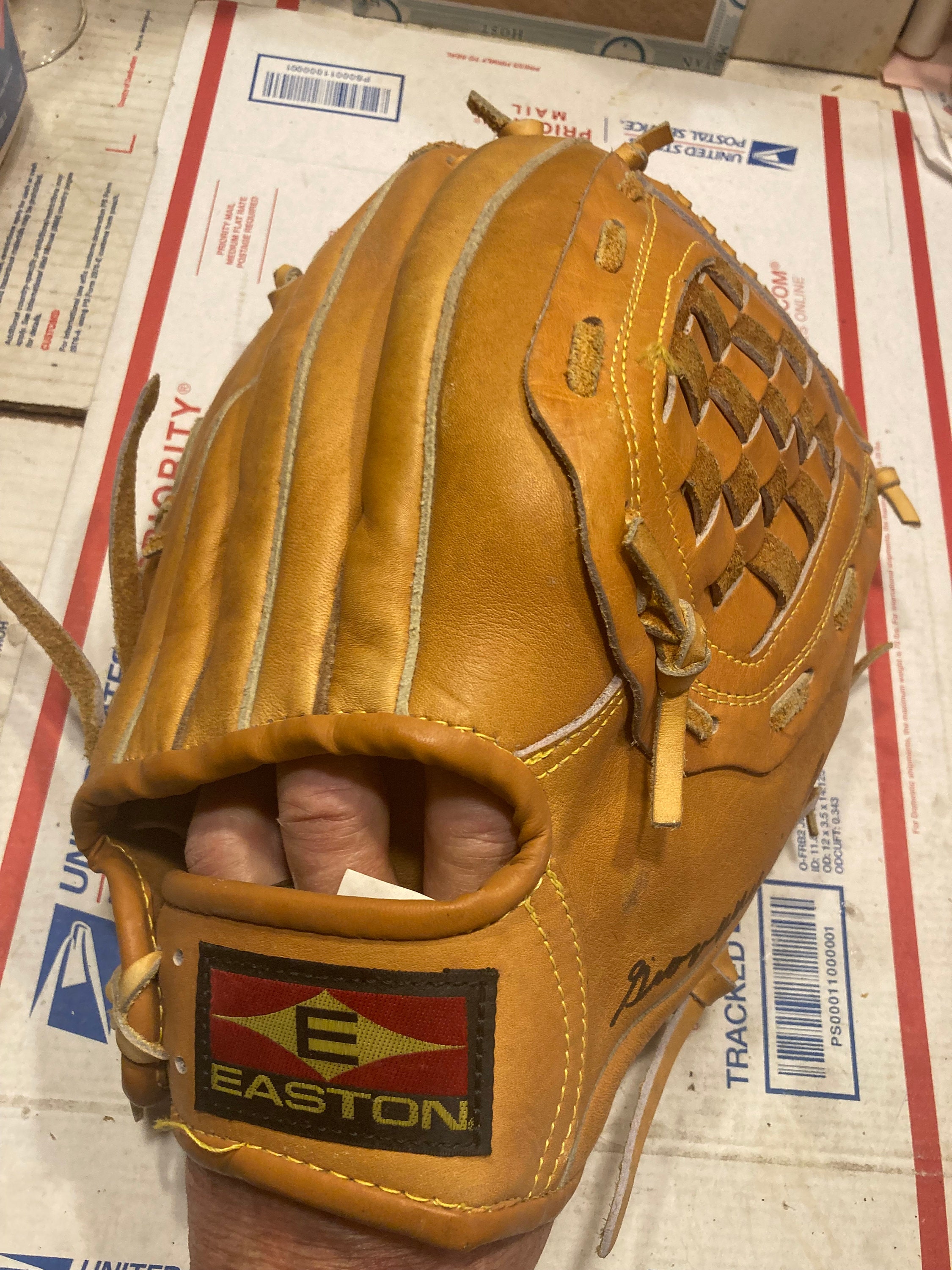 オレンジ レザー 硬式野球グローブ EASTON本革硬式野球グローブ 売れ筋 EX533 13インチ 硬式野球グローブ