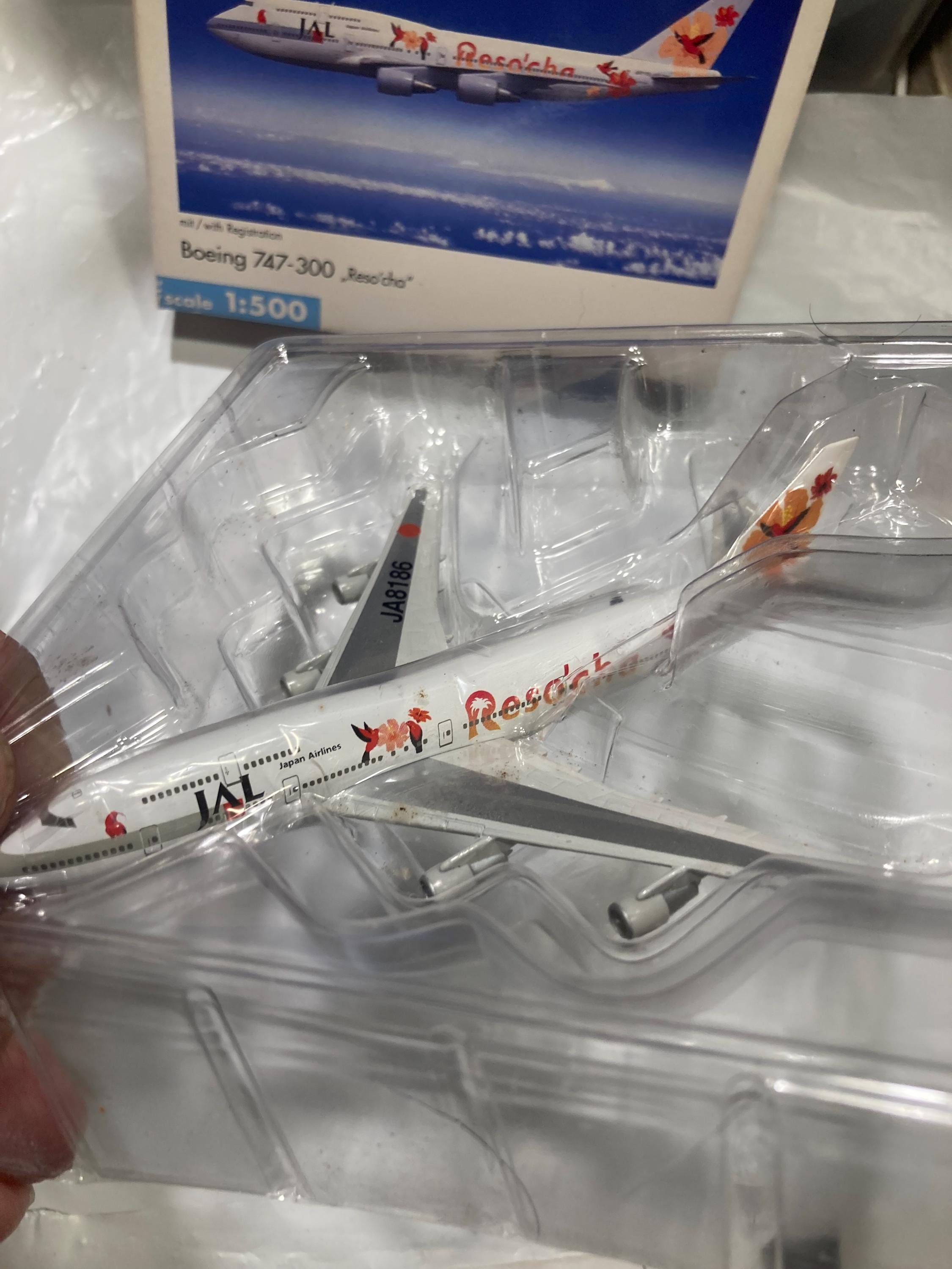 Vintage JAL JAPAN Airlines, BOEING 747-300, 1:500 , #503969, Still