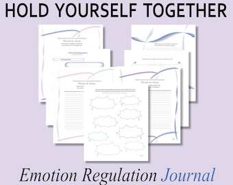 Emotion Regulation Journal (for Self Awareness/Personal Growth/Self Help)   Digital Download, Printable