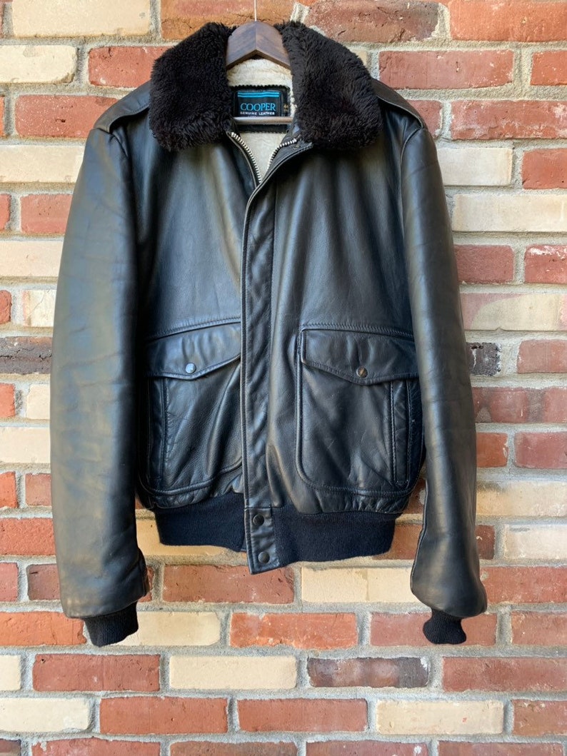 Vintage Cooper G 1 A 2 Leather Flight Jacket Size 44