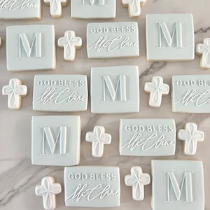 Baptism Cookies Christening Cookies Mini Sugar Cookies / Boy Girl Communion Cookies