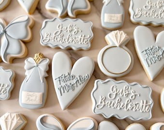 Something Blue Bridal Shower Cookies / Bachelorette Cookies