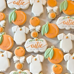 Little Cutie Cookies Baby Shower Cookies Decorated Sugar Cookies