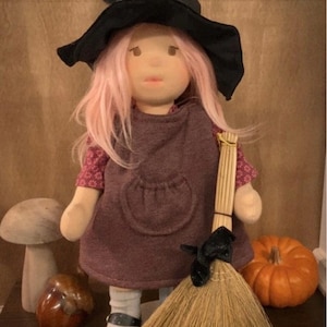 Muñeca inspirada en Waldorf, confeccionada, 15 pulgadas/38 cm