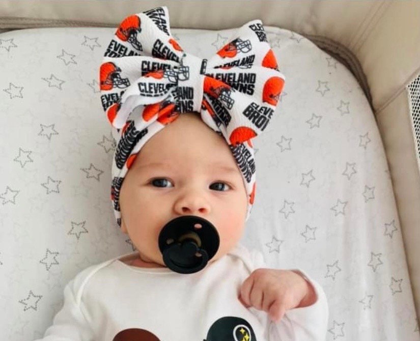 Beautiful Bows Boutique Pittsburgh Steelers Baby Headband Steelers Hair Bow 6 inch (Shown) / French Barrette Only