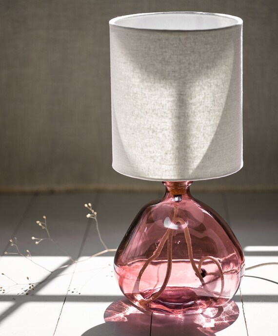 small pink table lamp