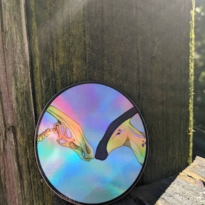 Parasaurolophus Fossil Dinosaur Holographic Sticker
