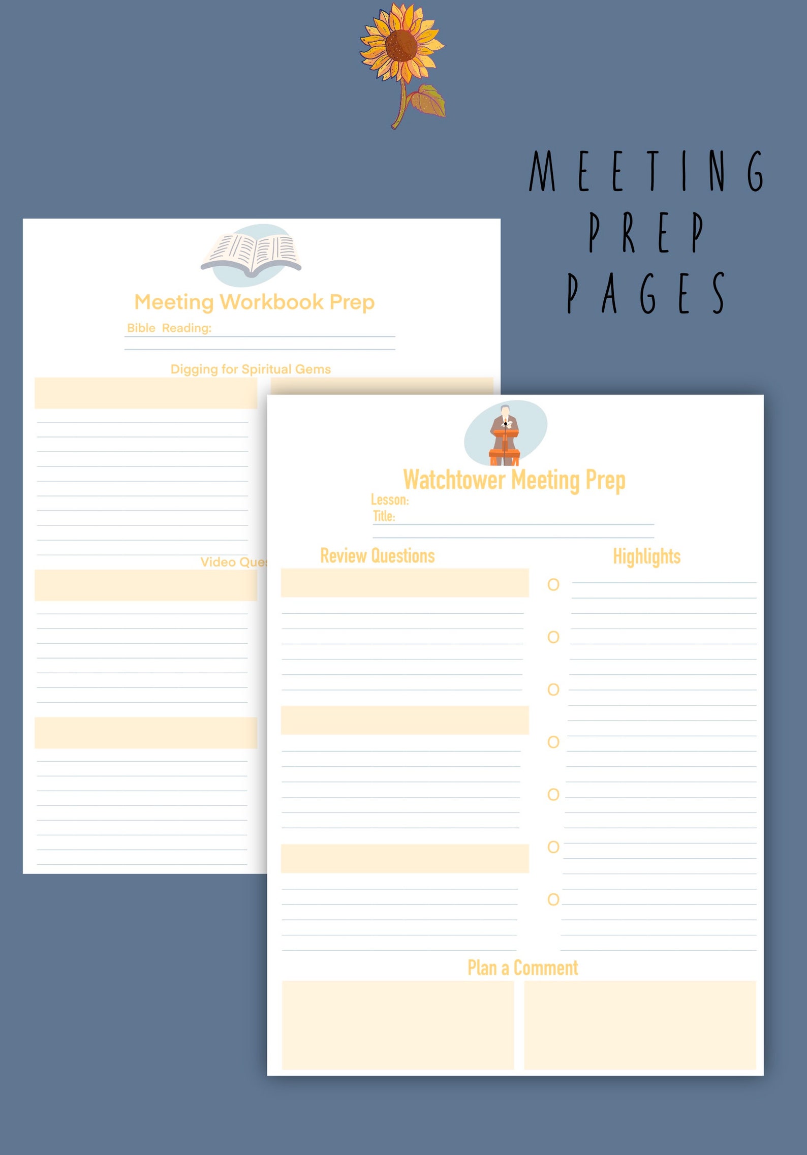 Jehovahs Witnesses Circuit Overseer Notebook Printable 12 | Etsy