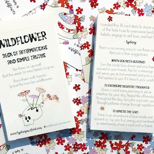 Jeu d'affirmations fleurs sauvages et cartes Oracle