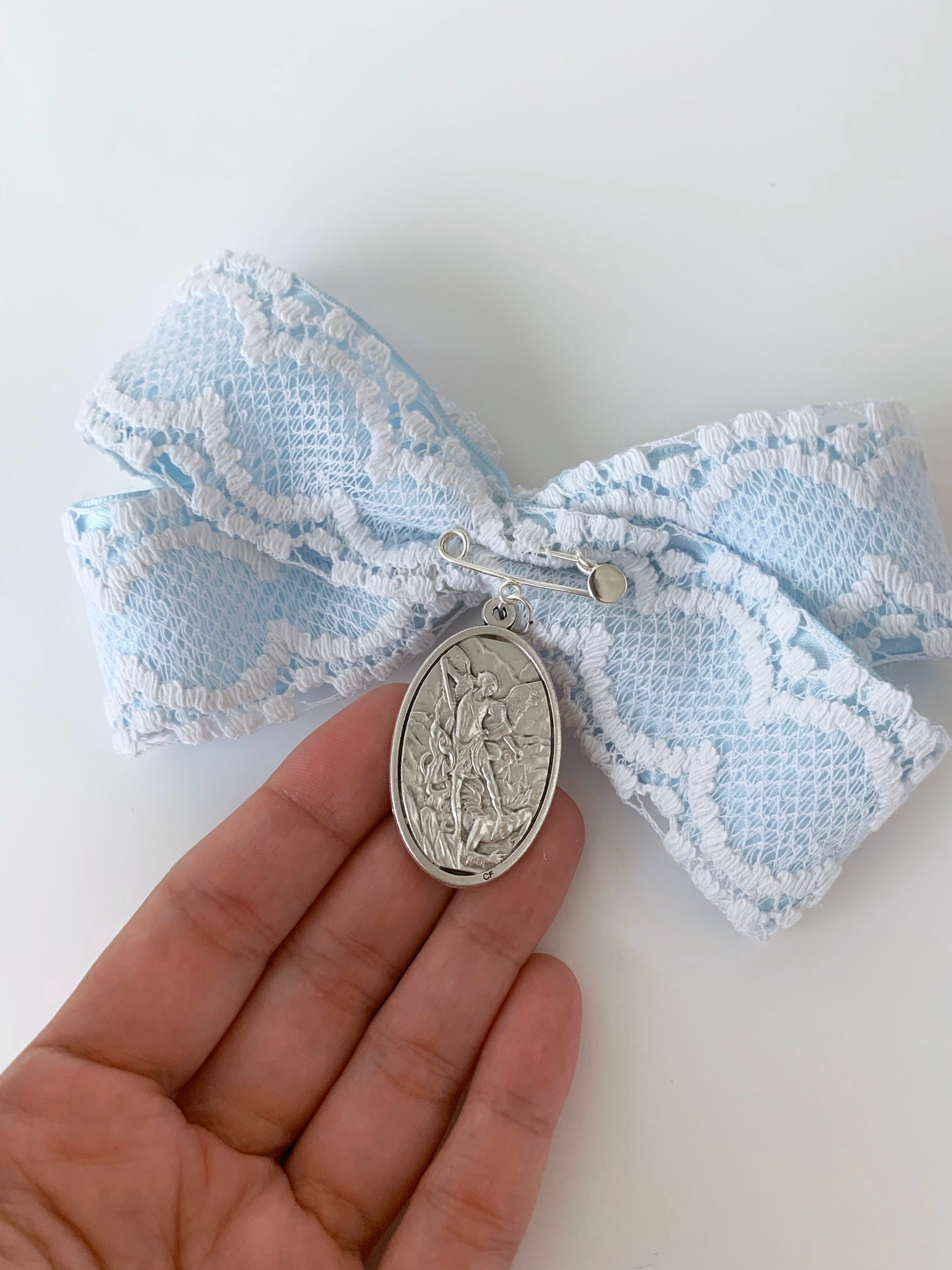 Baby medallion. Crib medallion. Guardian angel/Saint Michael Etsy