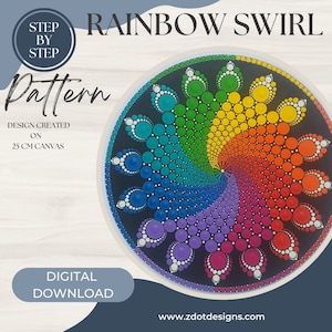 Z Dot Designs Dot Mandala Tutorial | Step-by-Step Instructions | Digital Download | Dotting Pattern