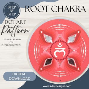 Z Dot Designs Dot Mandala Tutorial | Step-by-Step Instructions | Digital Download | Dotting Pattern | Chakras