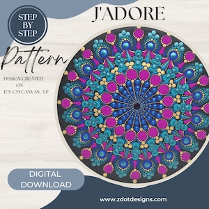 Z Dot Designs Dot Mandala Tutorial | Step-by-Step Instructions | Digital Download | Dotting Pattern