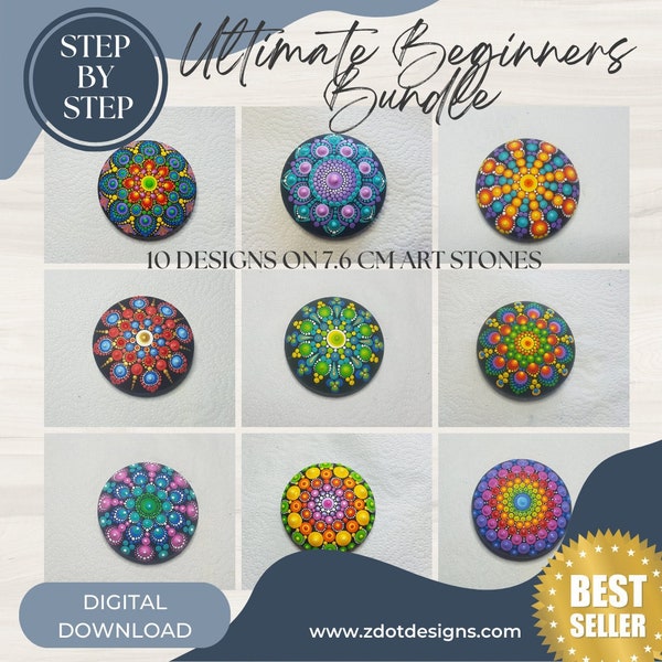 Comprehensive Dot Mandala Pattern Tutorial | Step-by-Step Instructions | Digital Download | Ultimate Beginners Bundle