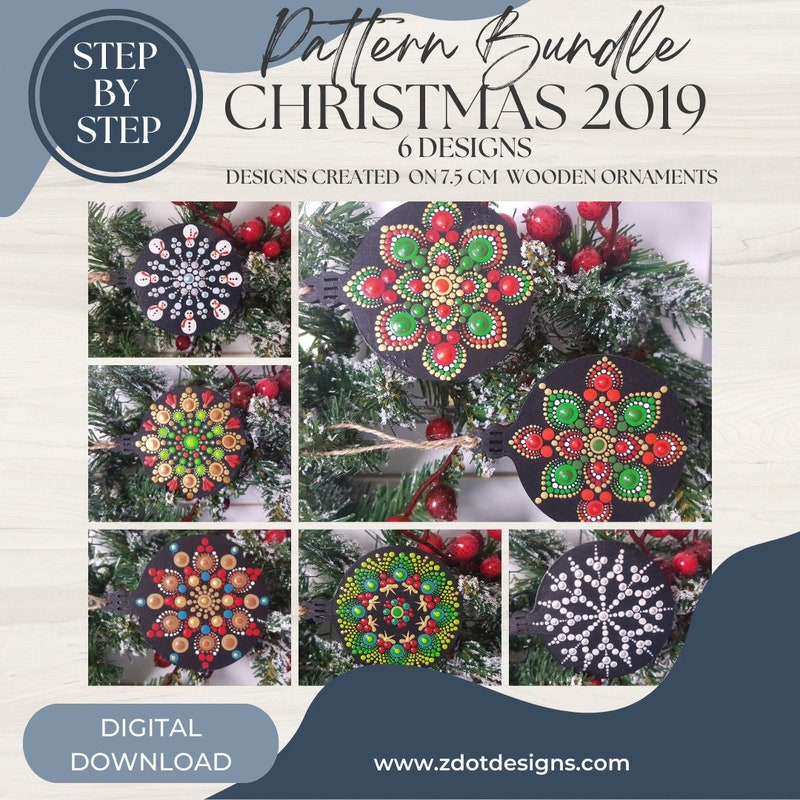 Dots Christmas Ornament Etsy